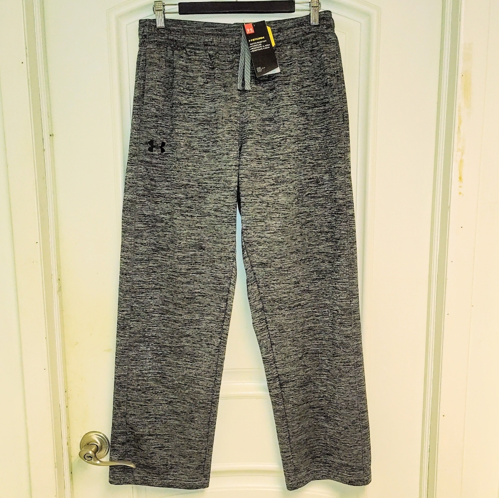 NWT UNDER ARMOUR STORM 1 COLD GEAR GRAY HEATHER SWEATPANTS / JOGGERS SIZE LARGE